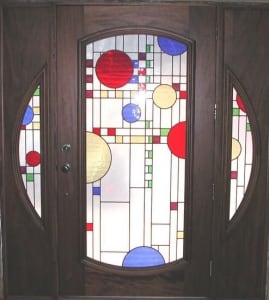 stained glass door