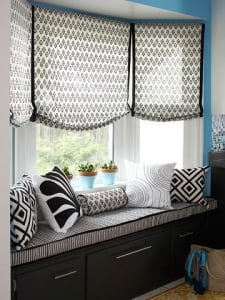 bay drapes and storage